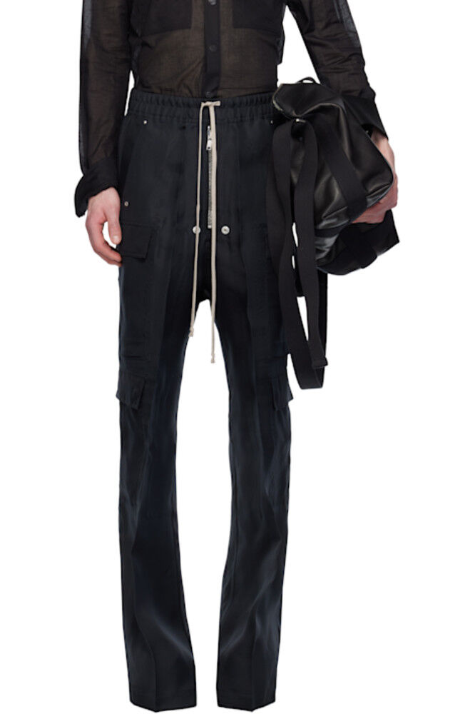 

Черные брюки-карго Hollywood Cargobelas Rick Owens