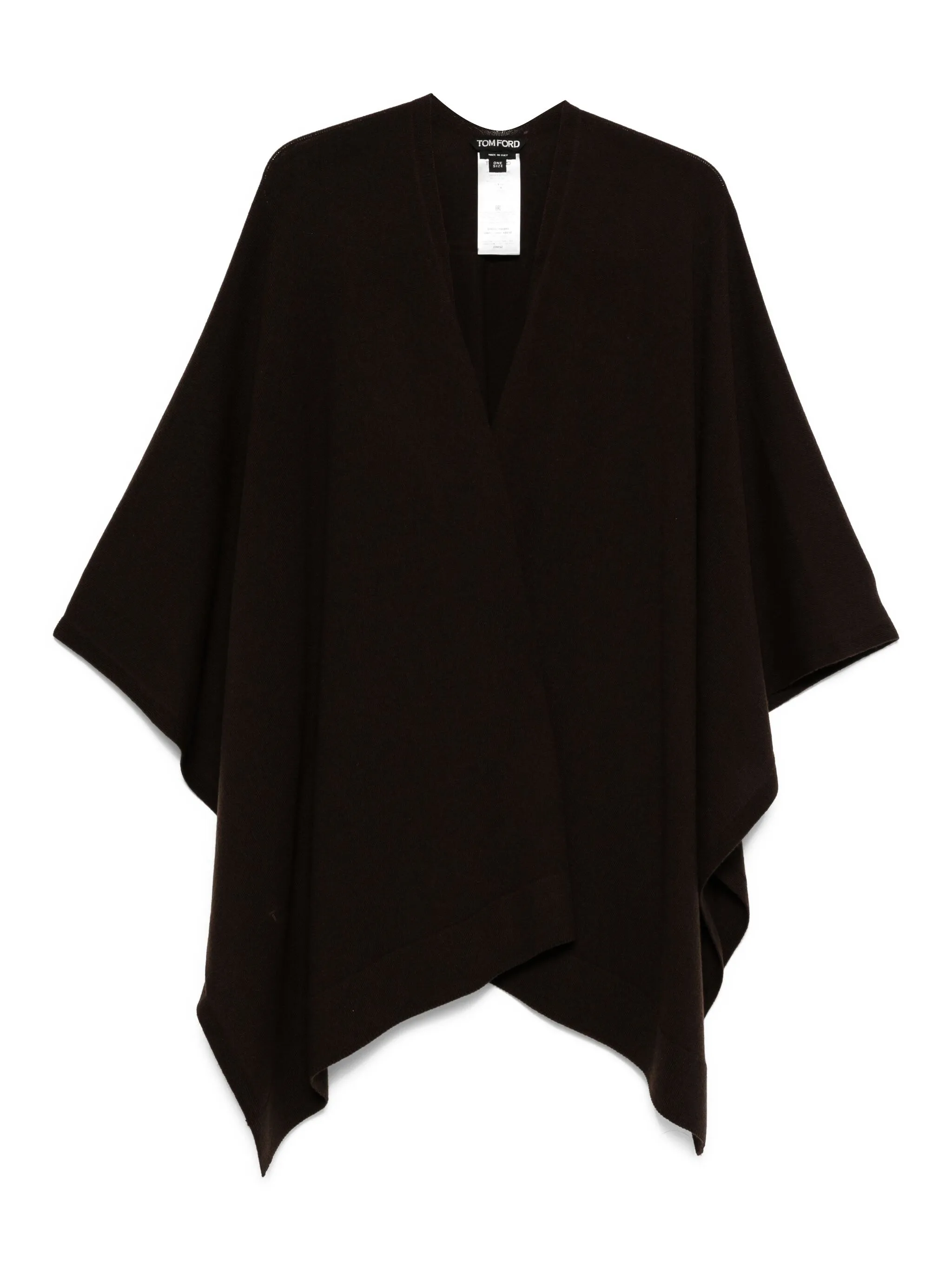 

Кашемировое пончо с V-образным вырезом Tom Ford, коричневый