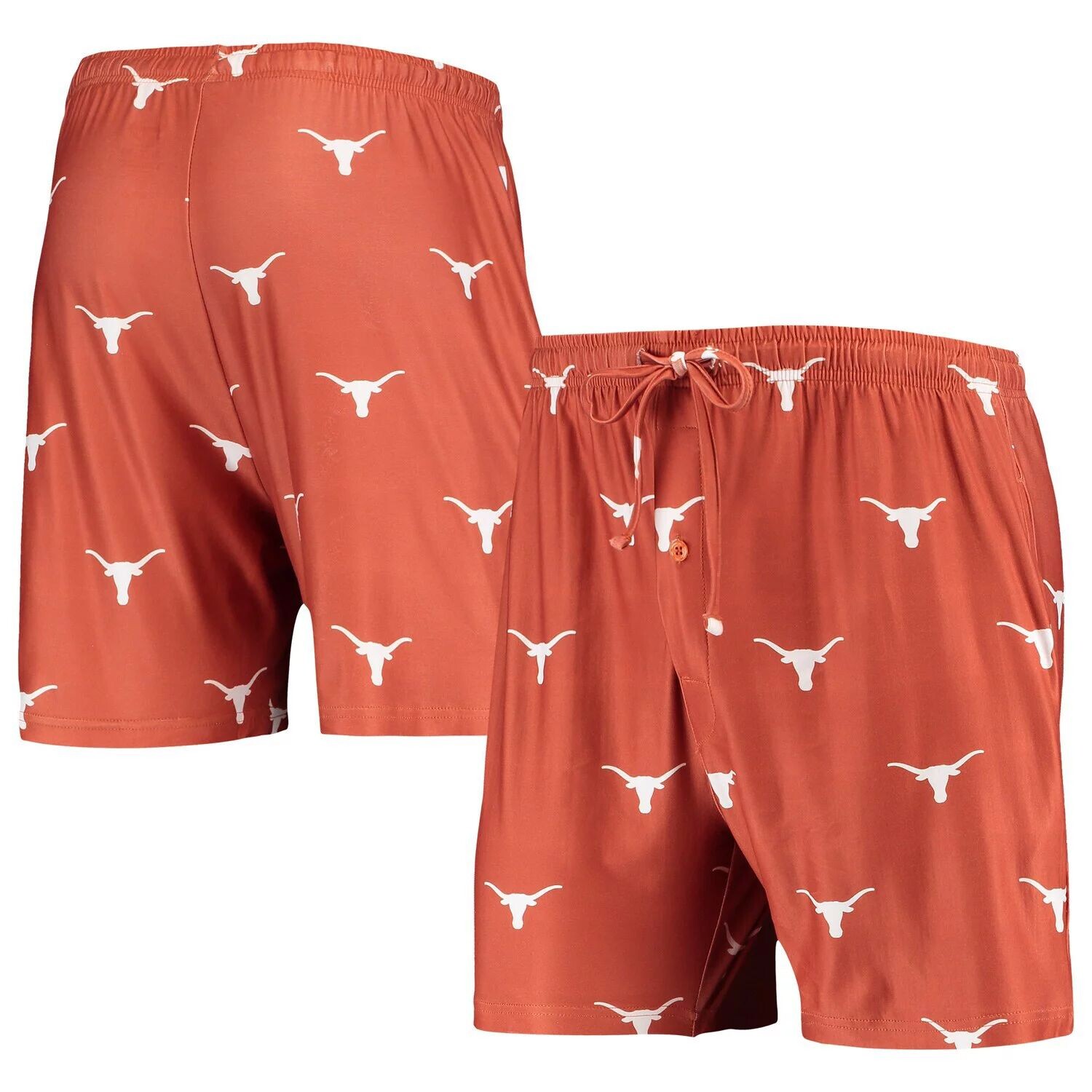 

Мужские шорты Concepts Sport Texas Orange Texas Longhorns с флагманским принтом и вареньем