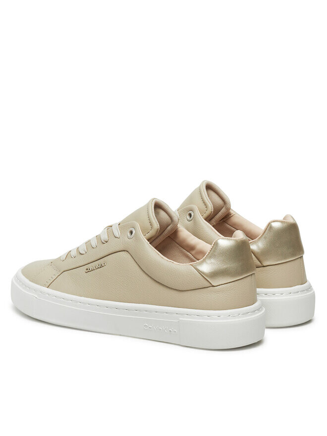 Кроссовки Calvin Klein Cupsole Lace Up W/Ml HW0HW02288 Écru, экрю — фото 3