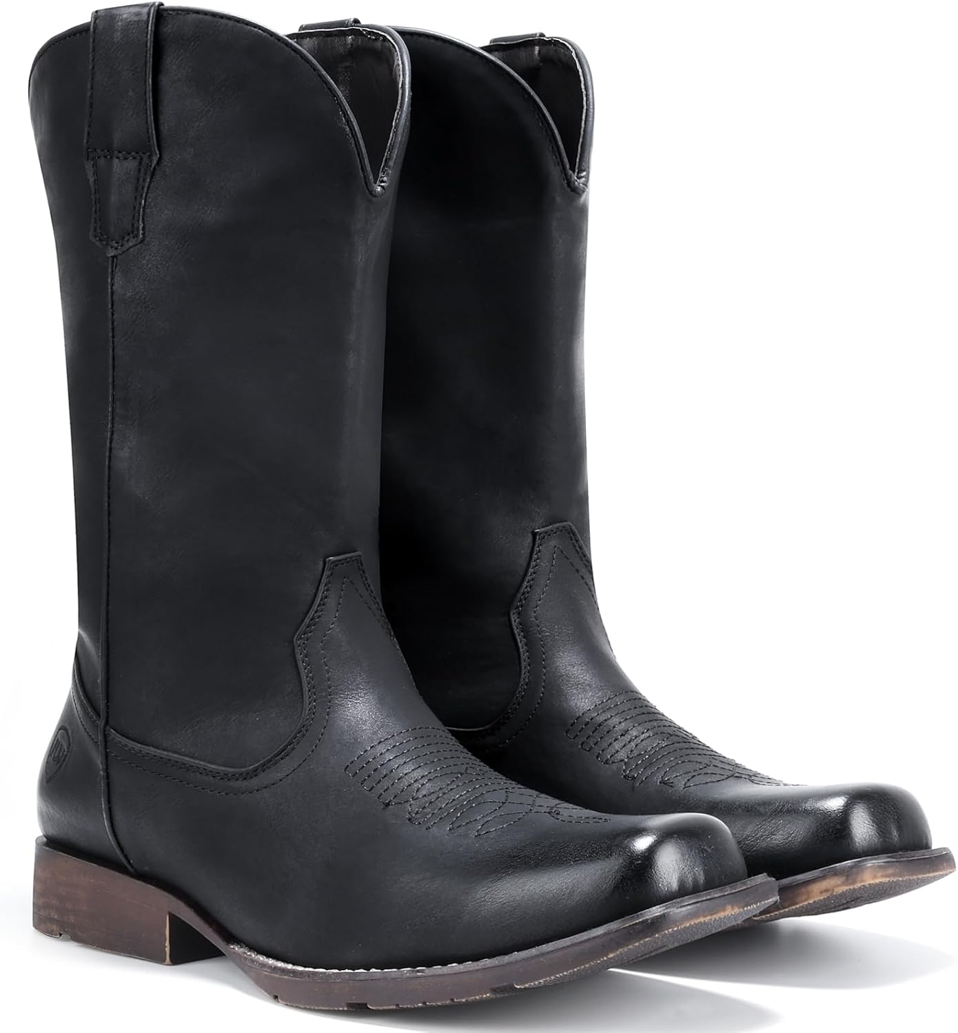 

Мужские ковбойские сапоги IUV, западный стиль, прочные, модные, ретро, классические, противоскользящие, черный