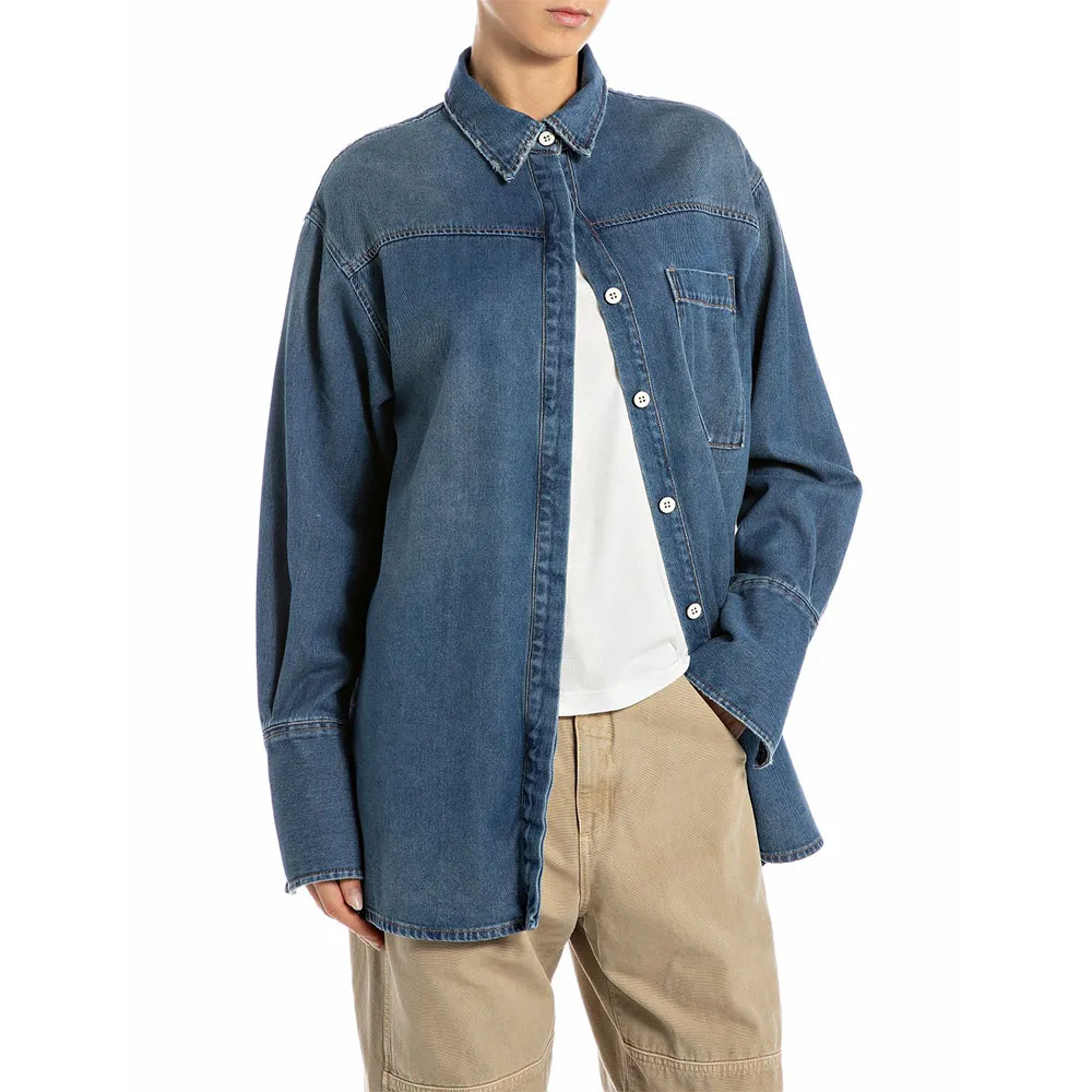 

Рубашка с длинным рукавом Replay W2419.000.62495B, синий