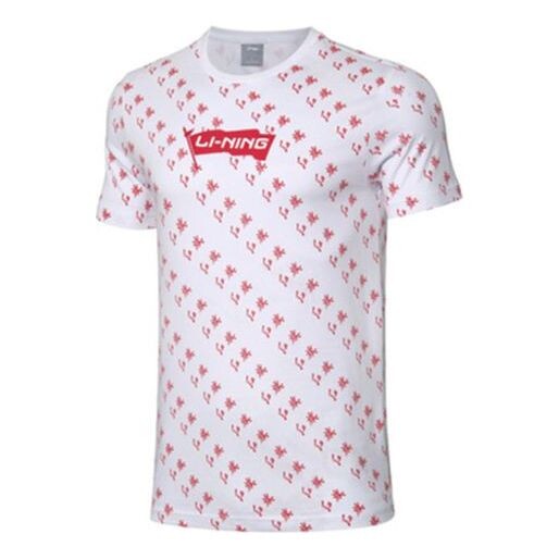 

Футболка баскетбольная серия флаг печать короткий рукав Li-Ning, белый
