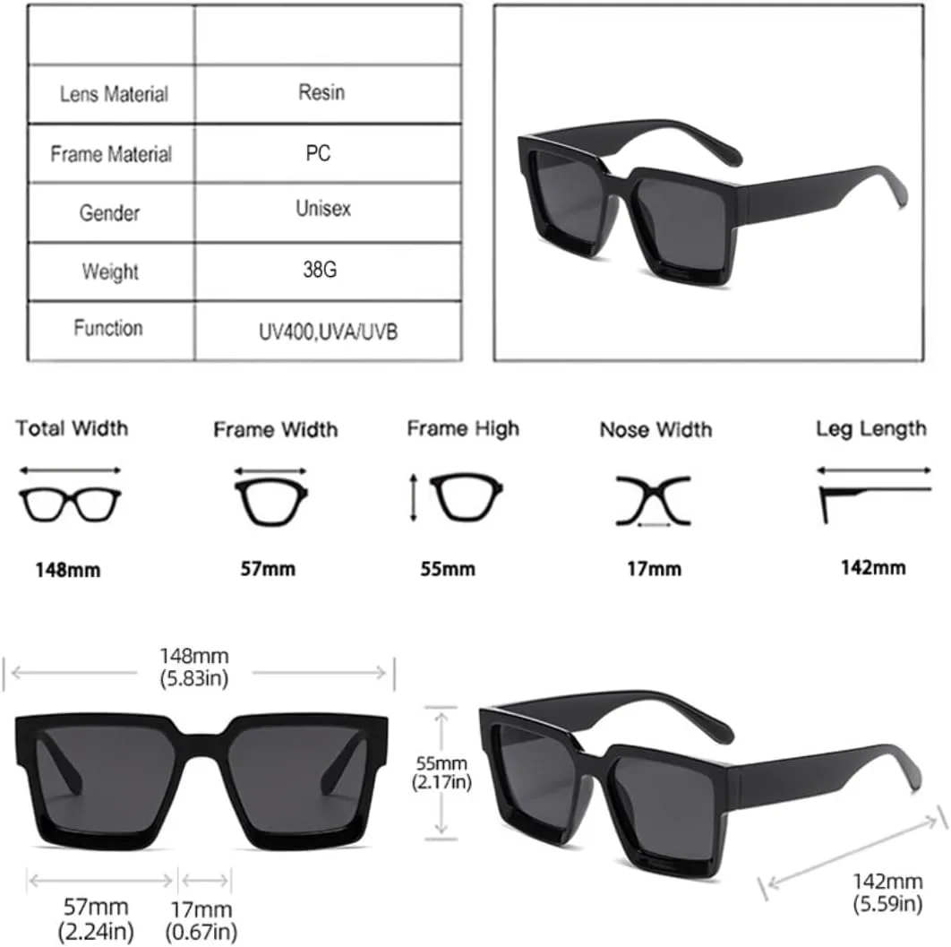 

Крупные солнцезащитные очки для женщин и мужчин, модные, с прозрачным градиентом, защита от УФ-излучения UV400, в стиле панк TVTBBVV, Black Leopard Clear