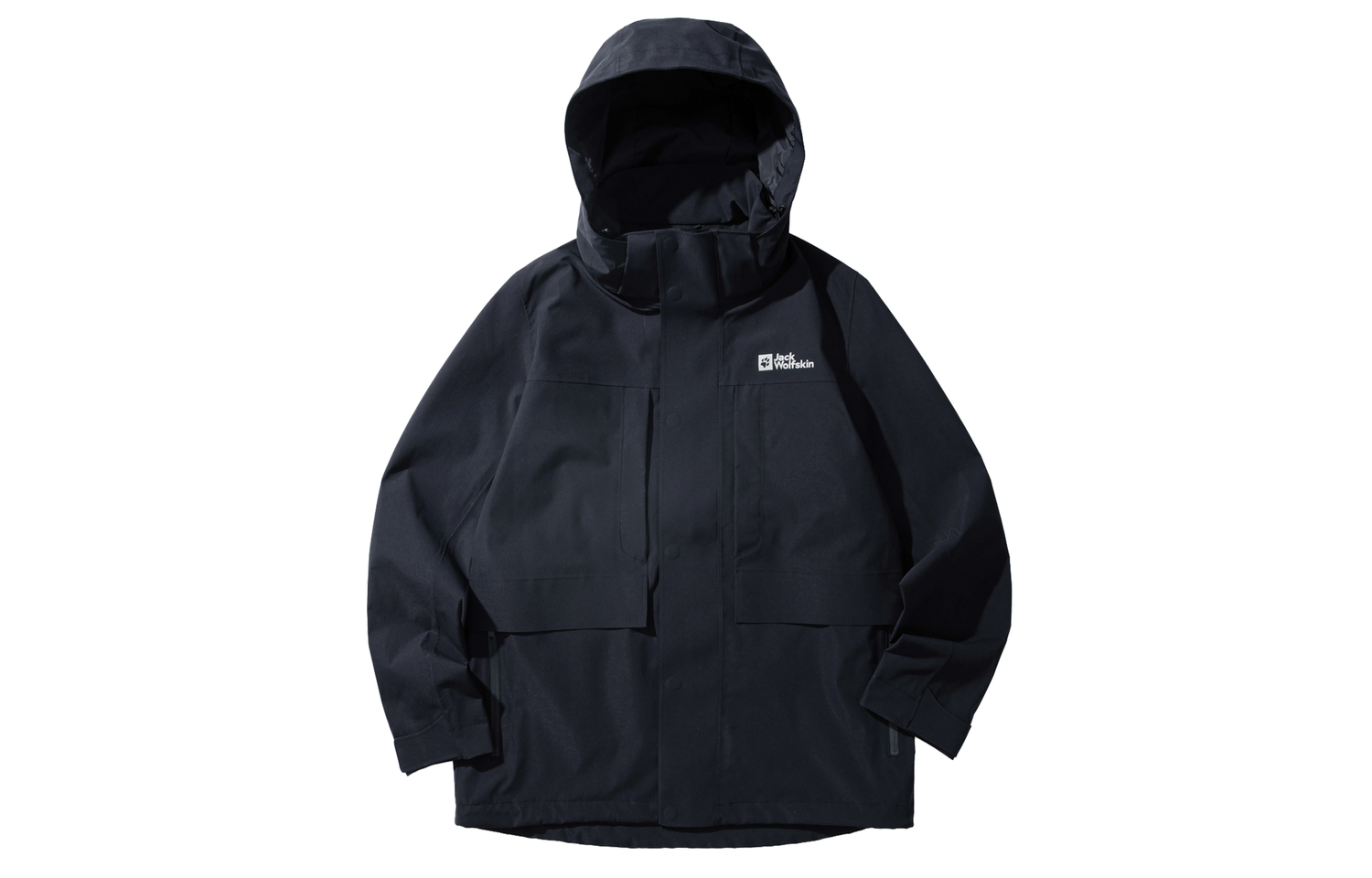 

JACK WOLFSKIN Мужская ветровка для походов на открытом воздухе водонепроницаемая ветрозащитная дышащая влагоотталкивающая, Dark Marine Blue/C0413