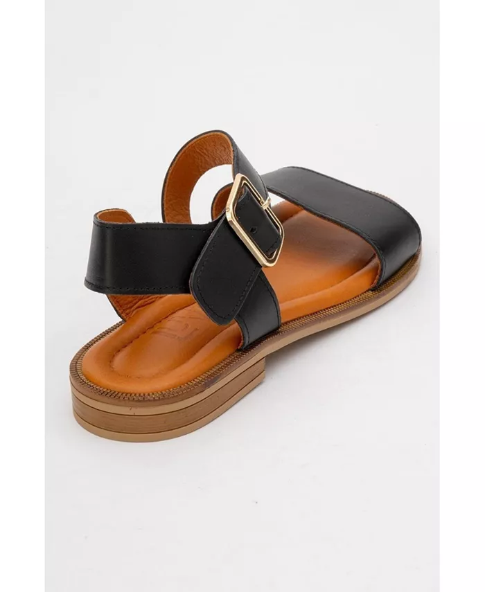 Кожаная сандалия Majesty (женская) Forever & Always Shoes, черный — фото 4