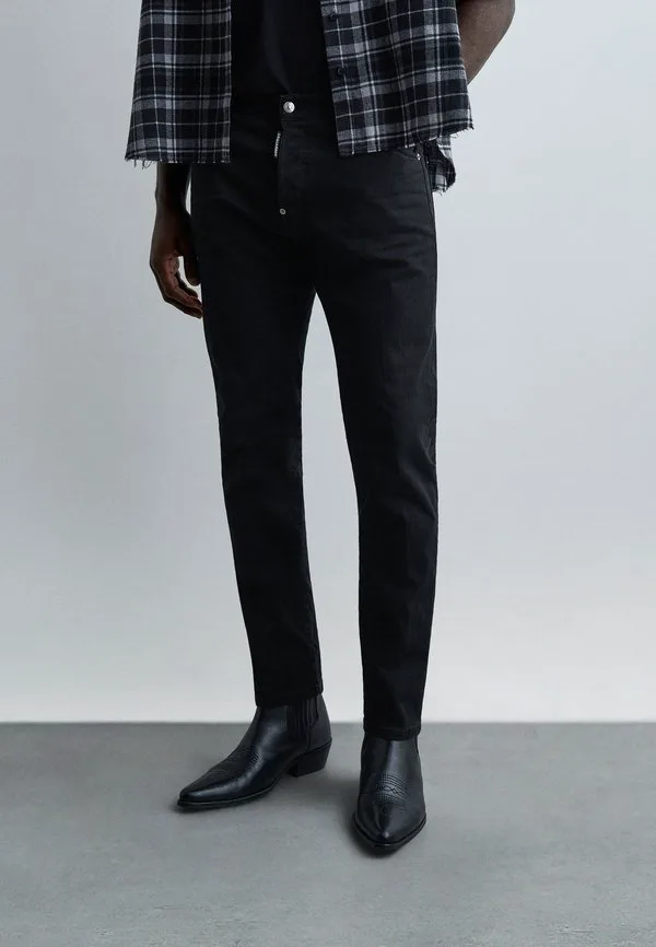 Узкие джинсы "тедди" Dsquared2, Black