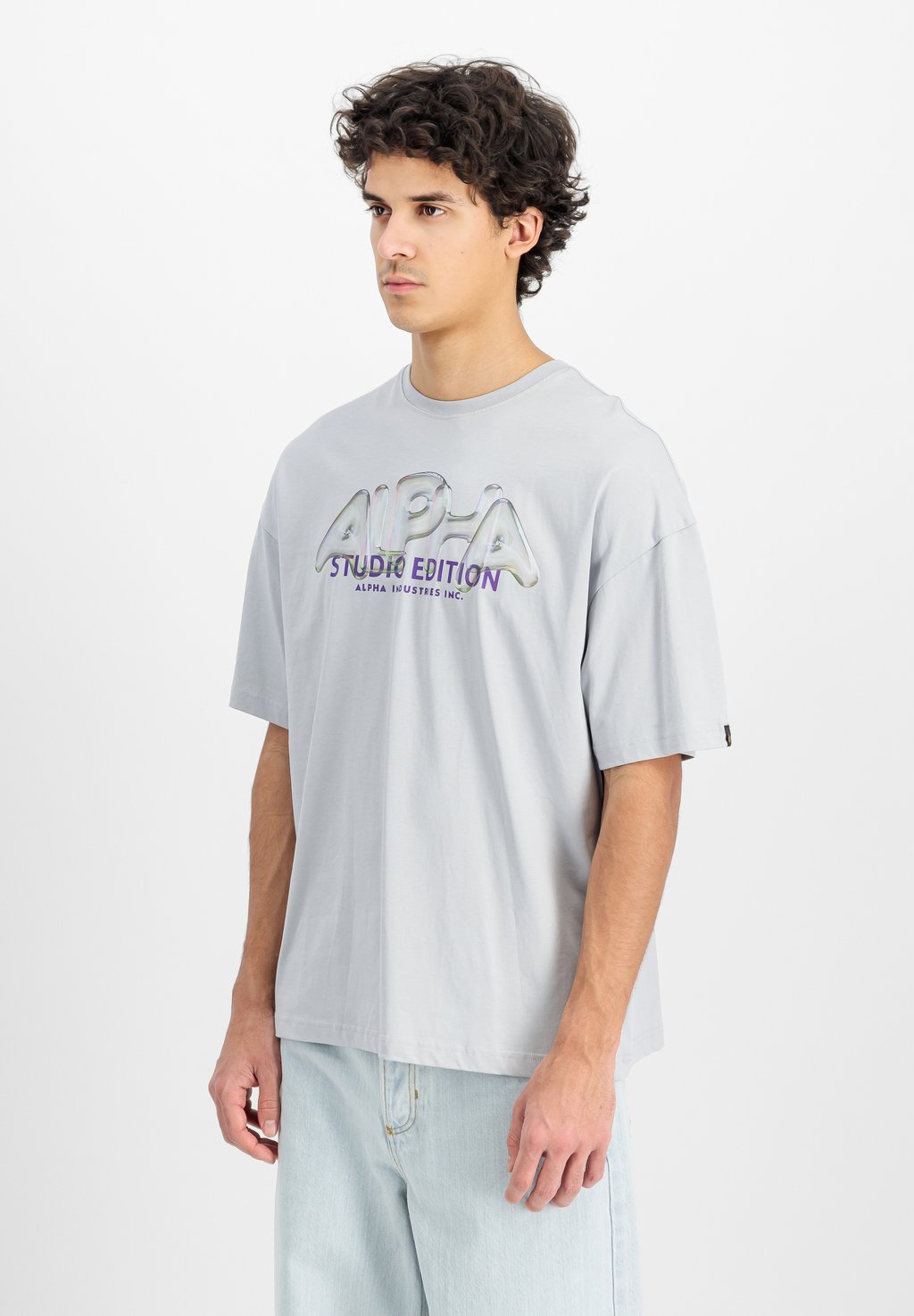 

Футболка с принтом STUDIO EDITION VIBE Alpha Industries, серый