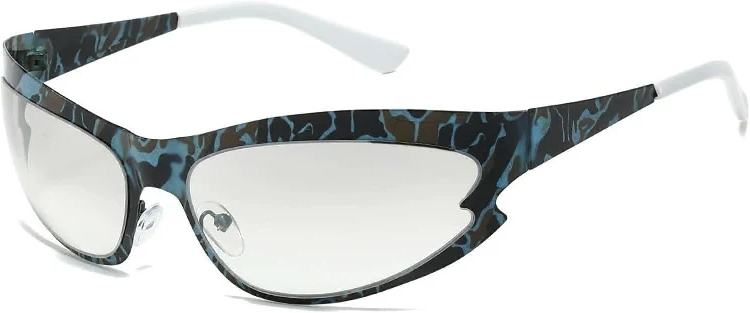 

Модные солнцезащитные очки для женщин и мужчин, винтажные очки «кошачий глаз» для активного отдыха, спорта, велоспорта, защита от УФ-излучения UV400 generic, Flower Silver