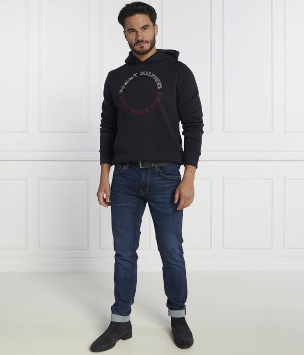 Толстовка Tommy Hilfiger Monotype Roundall, синий — фото 2