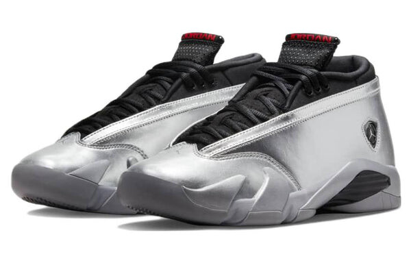 Кроссовки 14 ретро низкие Air Jordan, серебряный — фото 4
