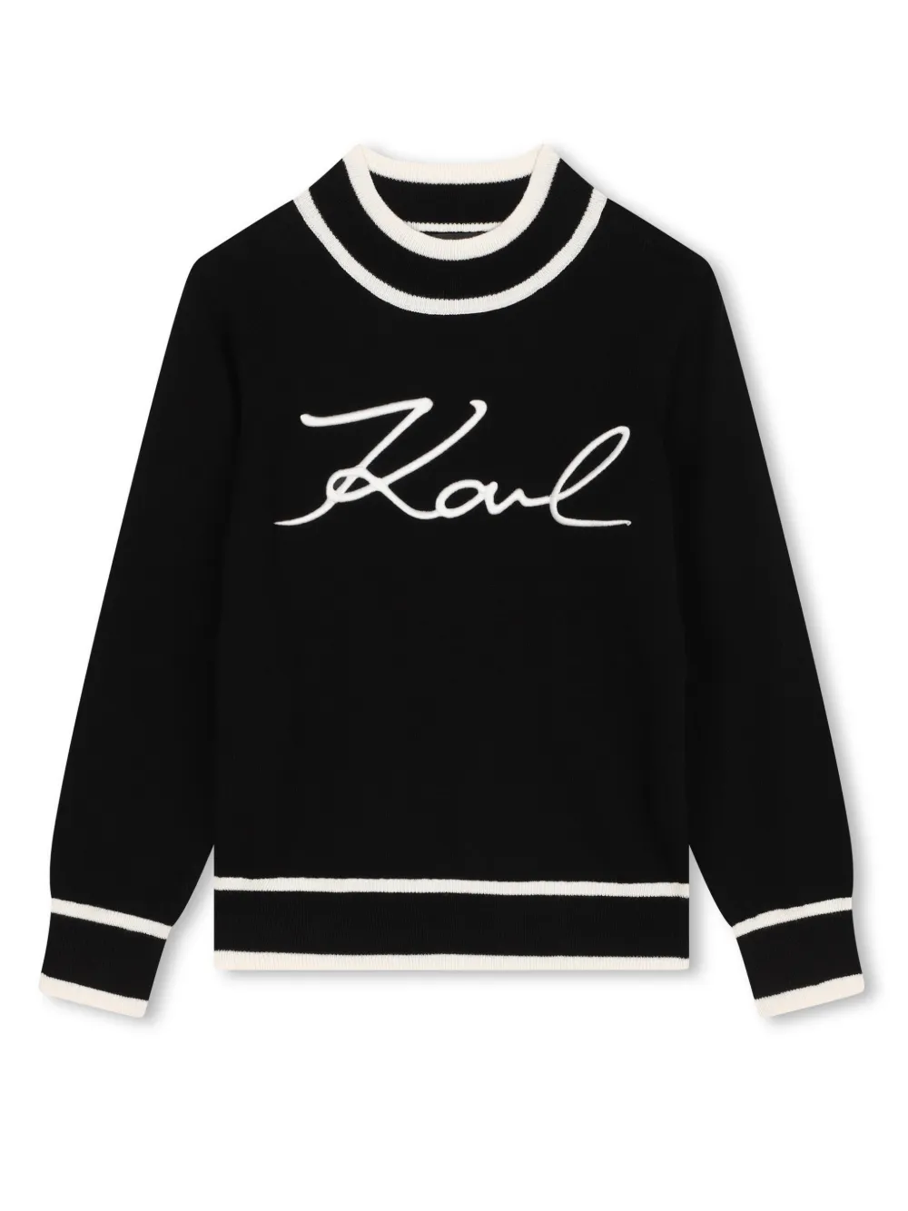

Джемпер Signature с высоким воротником KARL LAGERFELD KIDS, черный