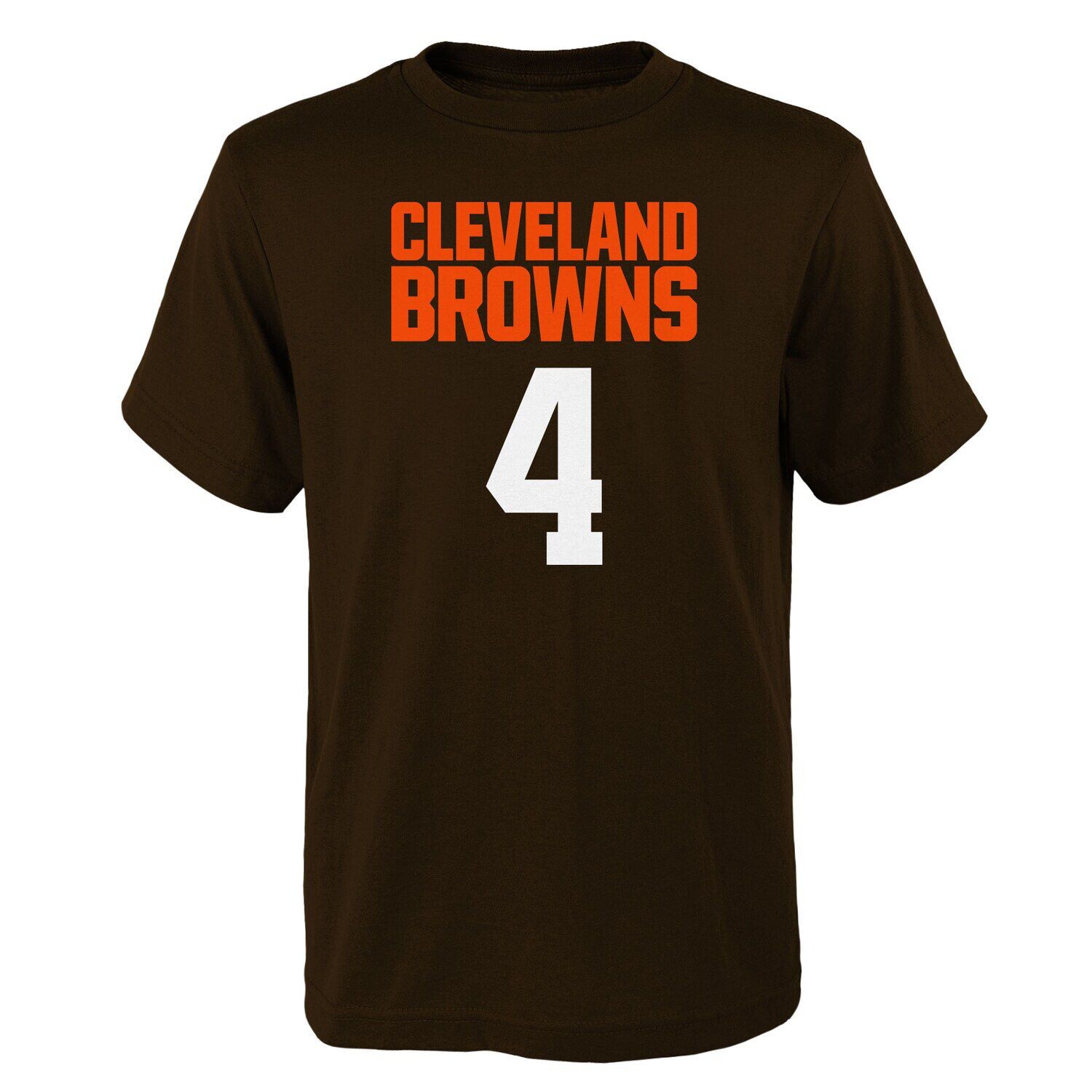 Молодежная футболка с именем и номером игрока Deshaun Watson Brown Cleveland Browns Mainliner Outerstuff — фото 2