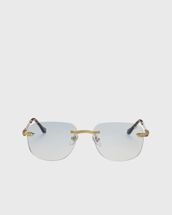 

Солнцезащитные очки Vintage Frames Hustler Xl Drill Mount 24Kt Gold, цвет yellow gold/sky blue