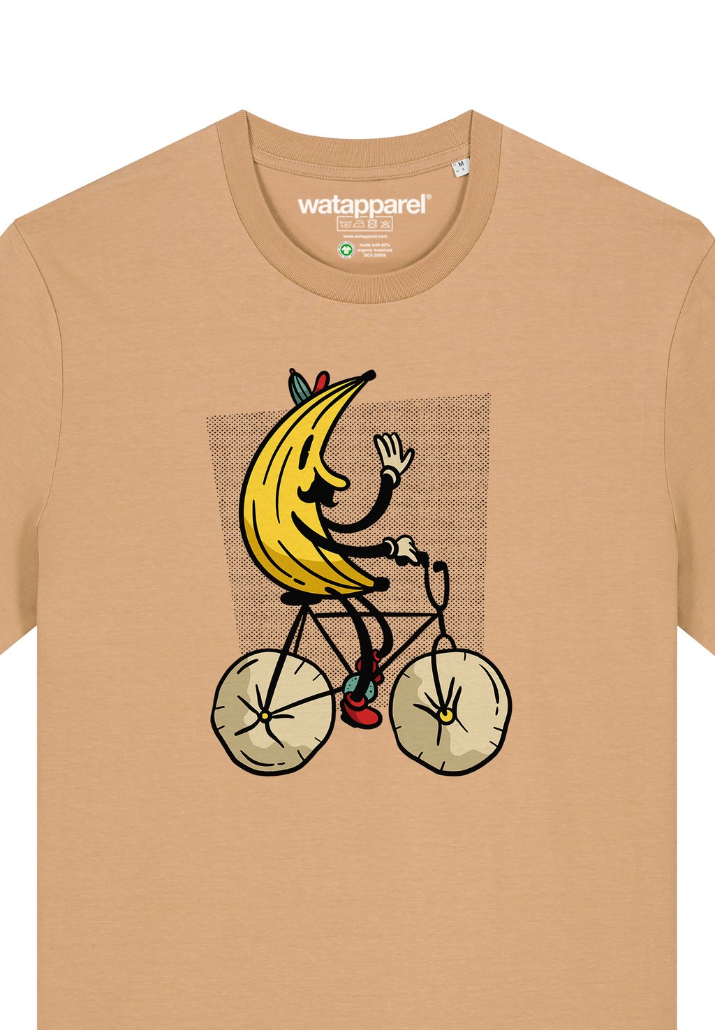 

Футболка с принтом BANANA RIDER watapparel, бежевый