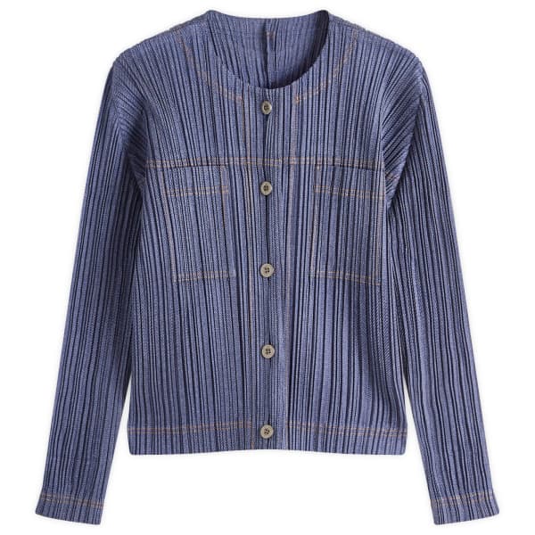 

Джинсовый плиссированный топ Pleats Please Issey Miyake, синий