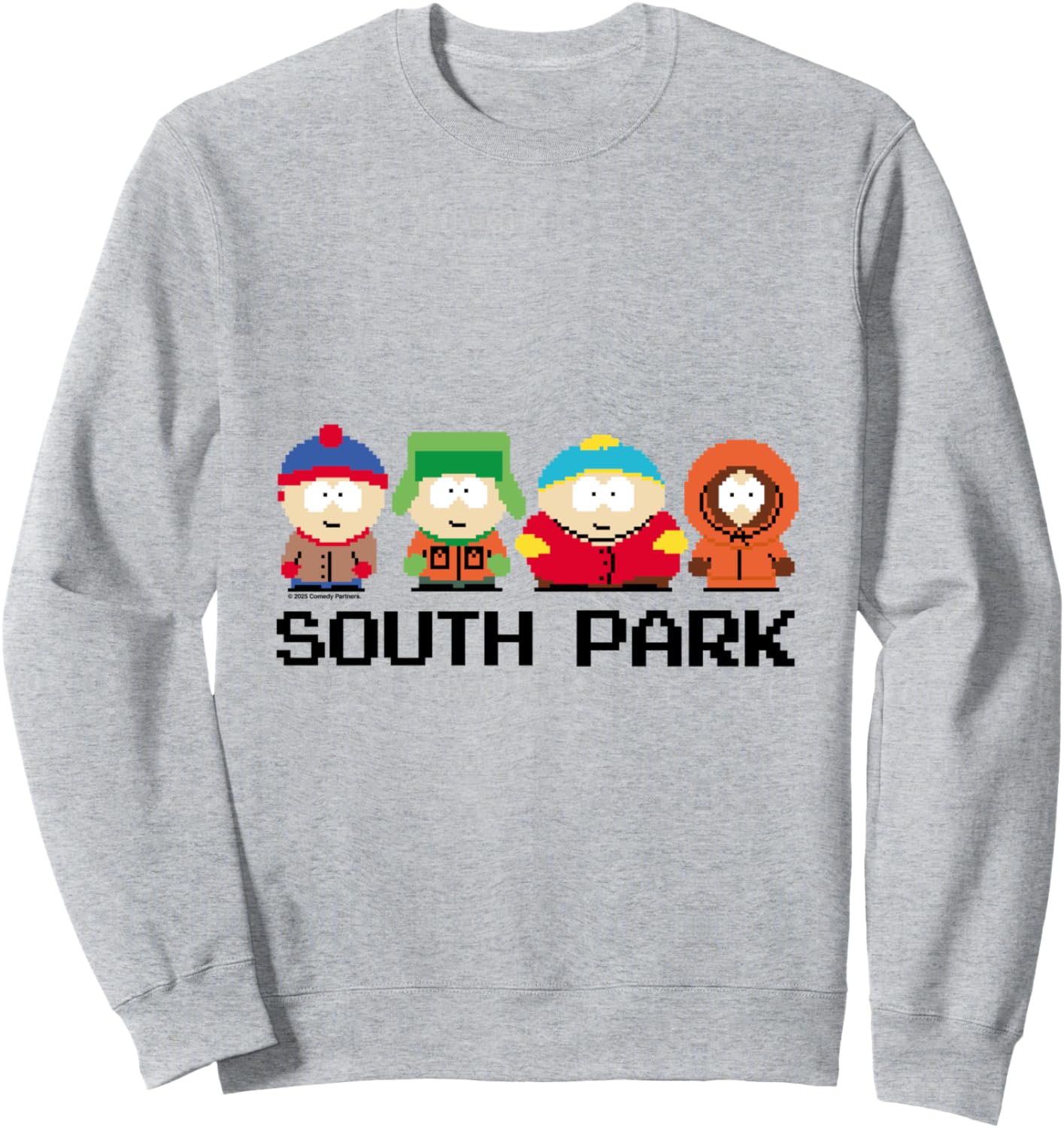 

Пиксельная толстовка с изображением персонажей «Южного парка»: Стэнки Картман и Кенни, серый, размер S South Park