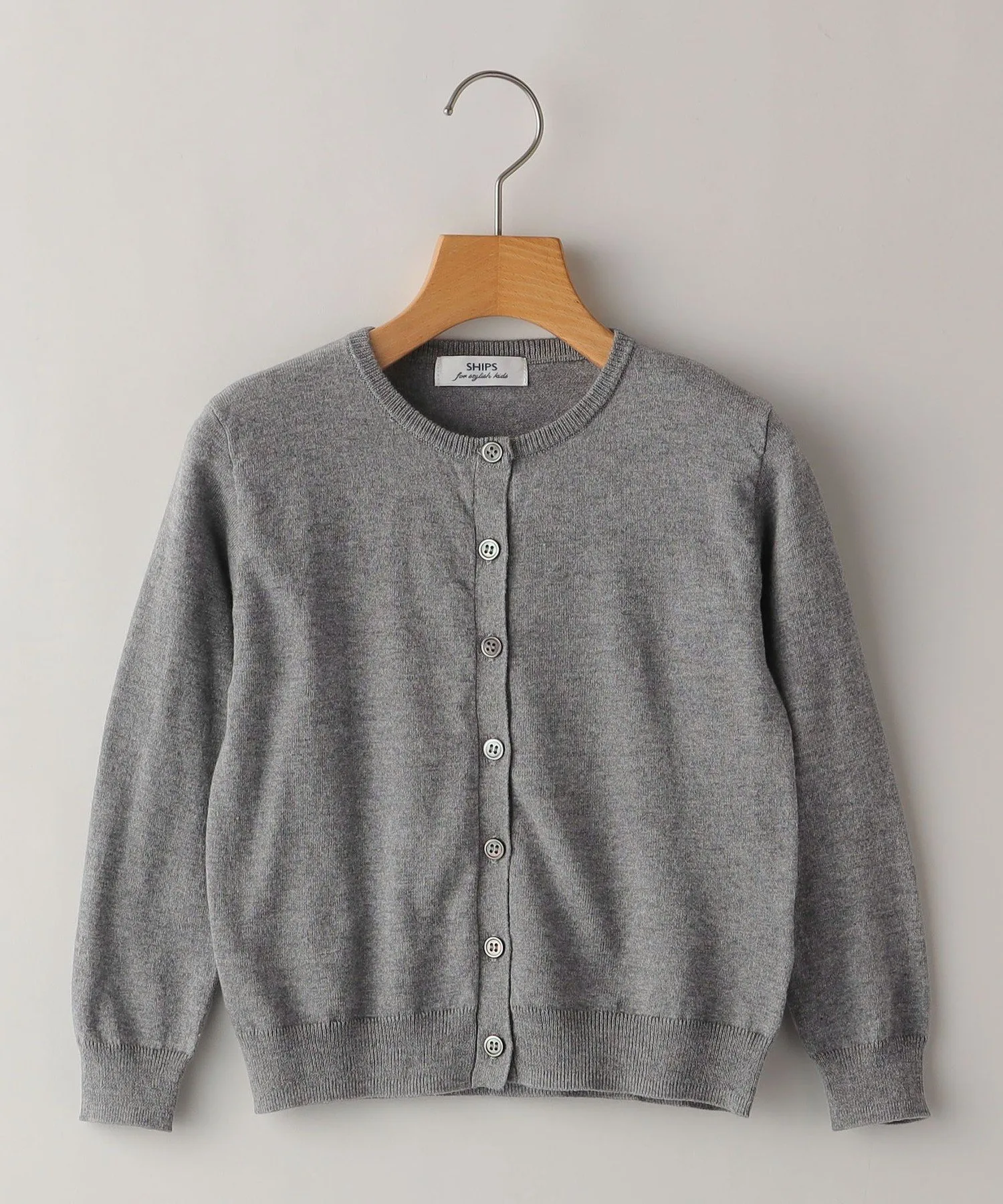 Детский кардиган SHIPS: 100~130 см / 14GG с круглым вырезом SHIPS KIDS, Gray