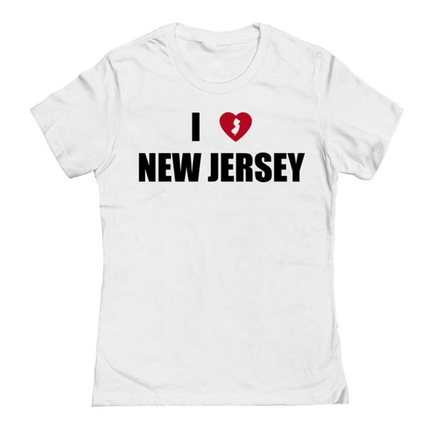 

Футболка Junior'S i Heart New Jersey с графическим принтом Unbranded, белый
