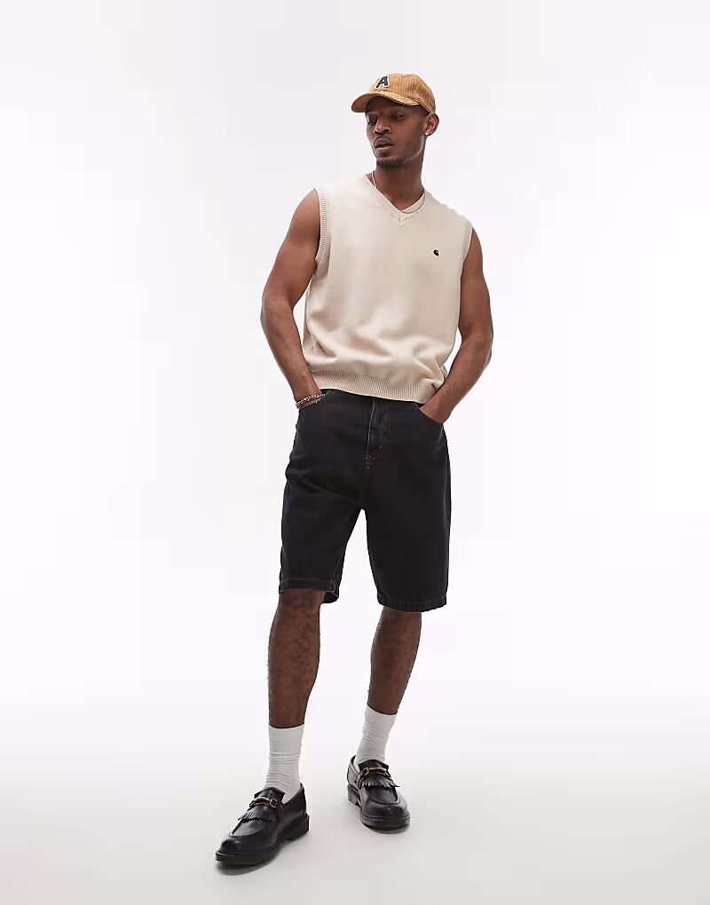 

Джинсовые шорты-бридж Carhartt WIP brandon черного цвета