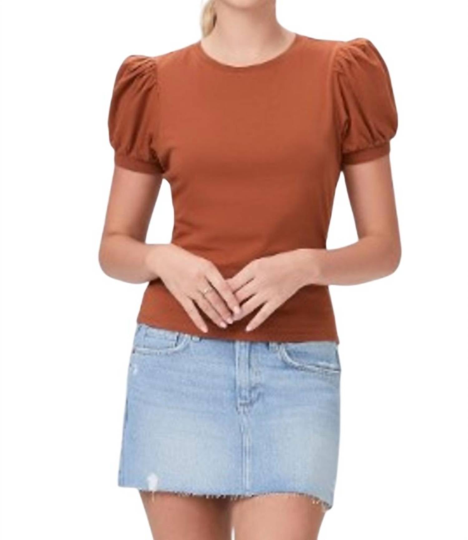 

Футболка Matcha Tee Top цвета обожженной терракоты Paige, цвет burnt terracotta