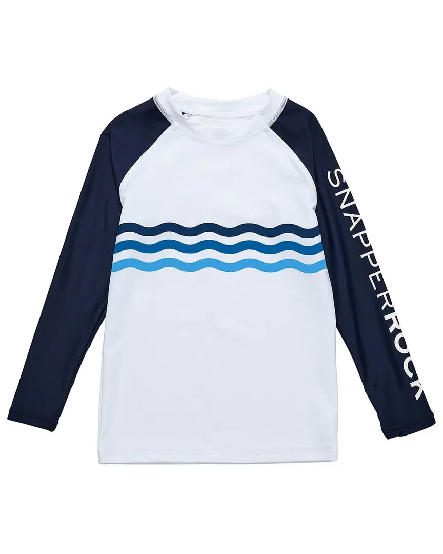 Топ Snapper Rock Wave Stripe Rash Top, белый