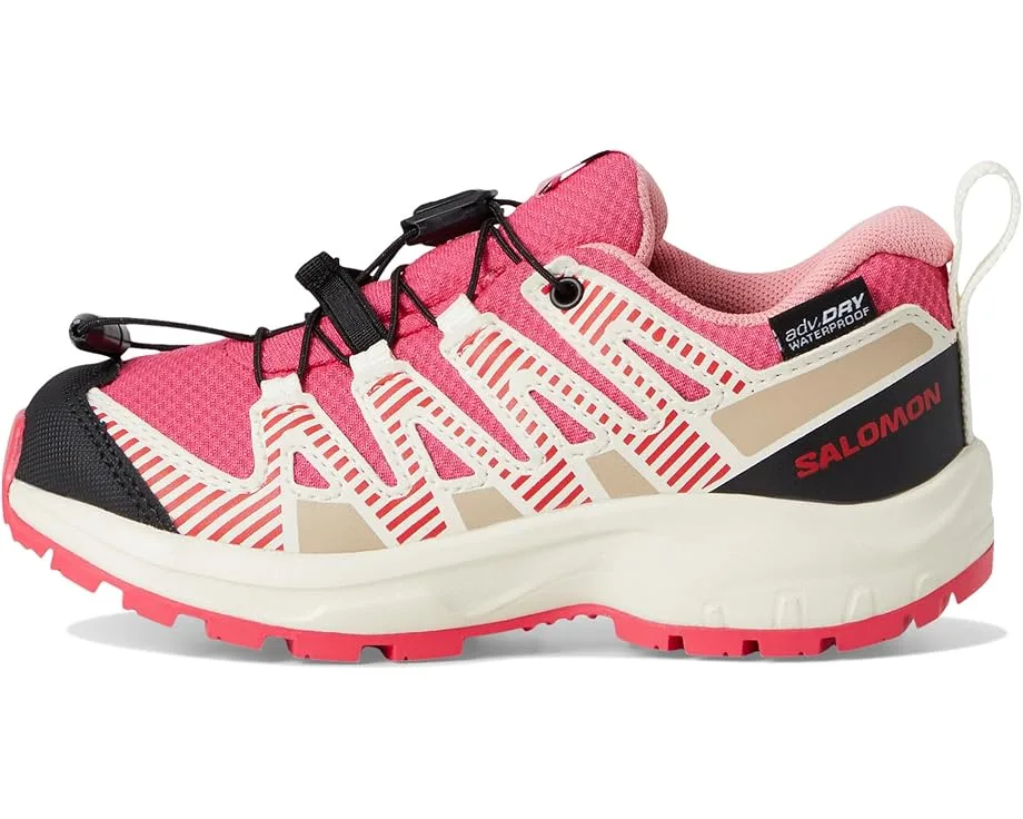 Кроссовки Salomon Kids Xa Pro V8 Waterproof (Little Kid/Big Kid), Rouge Red/Vanilla Ice/Flamingo Pink — фото 4
