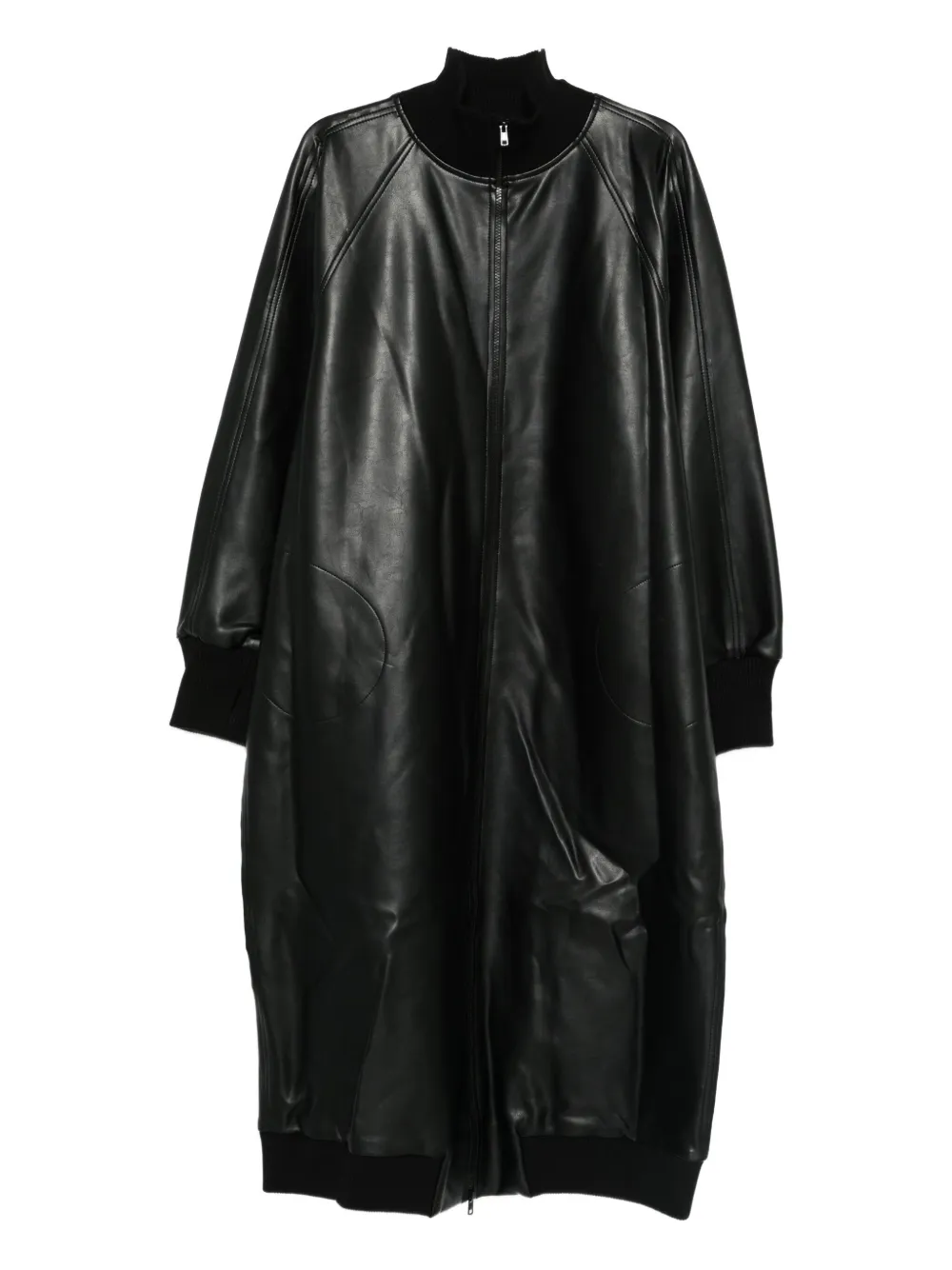 

Укороченная куртка на молнии оверсайз Norma Kamali, черный