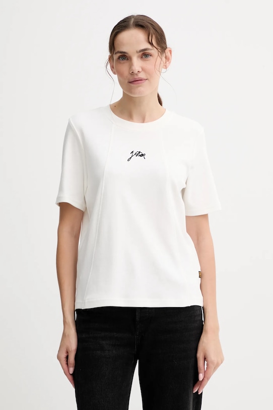 

Хлопковая футболка G-Star, бежевый