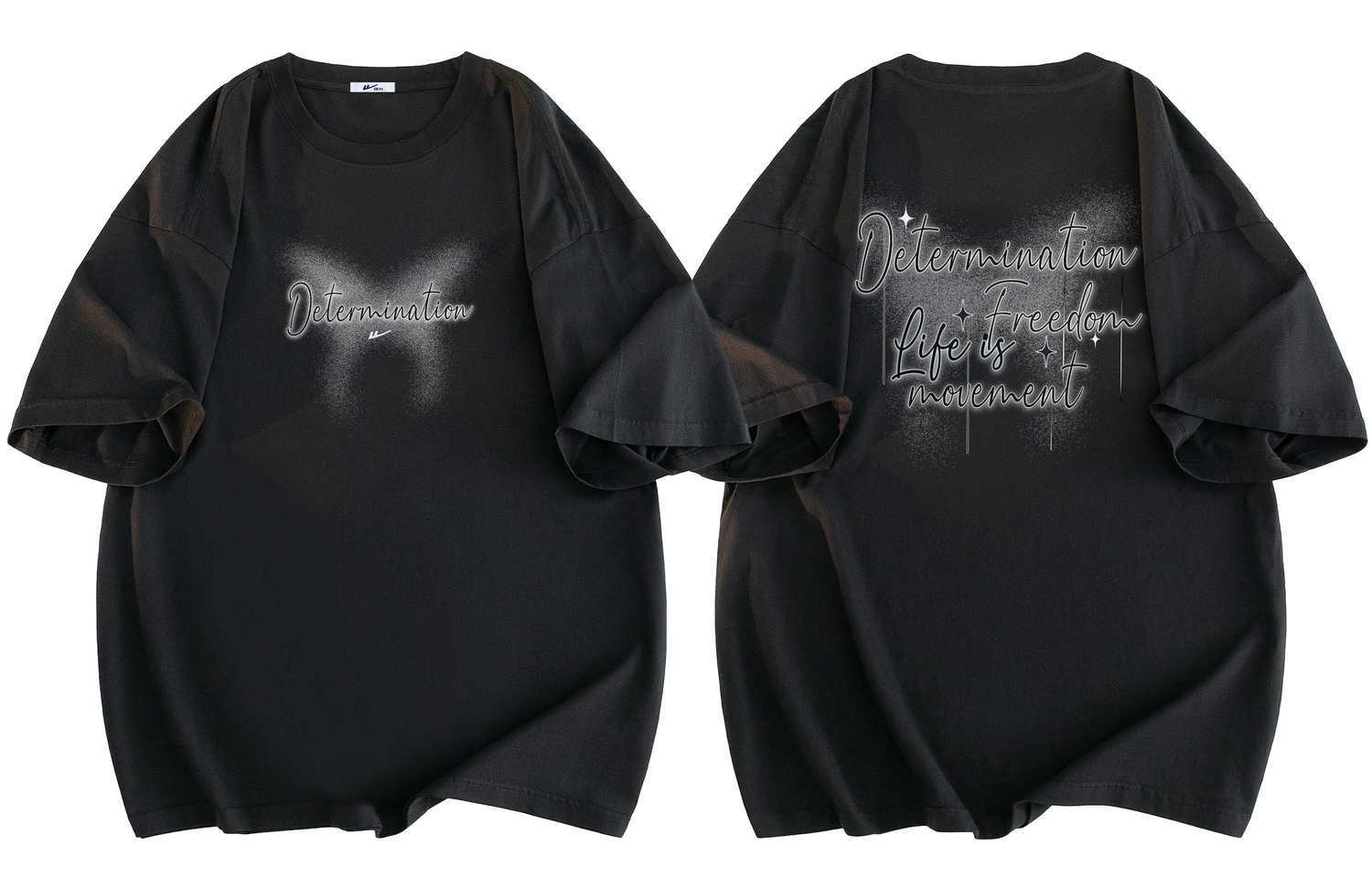 

Футболка Huichao Cloud Canvas Collection с рукавом дроп-шолдер унисекс WARRIOR, черный