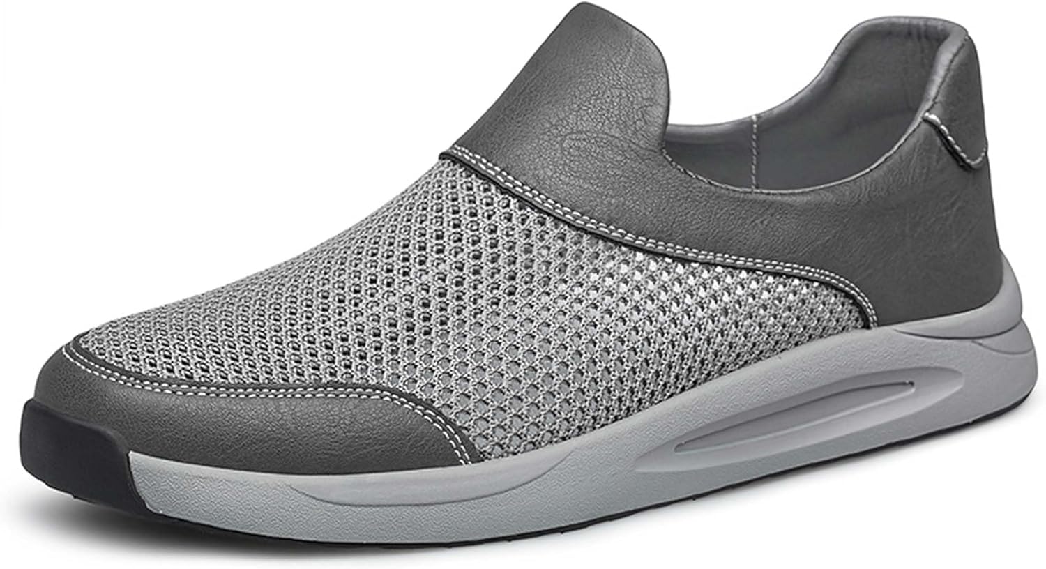 

Мужские модные прогулочные кроссовки летние сетчатые дышащие повседневные кроссовки удобные с мягкой подошвой для бега лоферы для вождения повседневная обувь Generic, серый