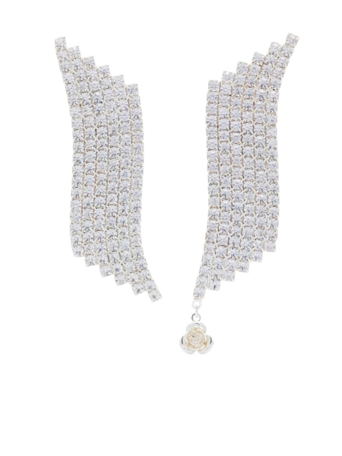 

Серьги с кристаллами в форме розы Magda Butrym, серебряный