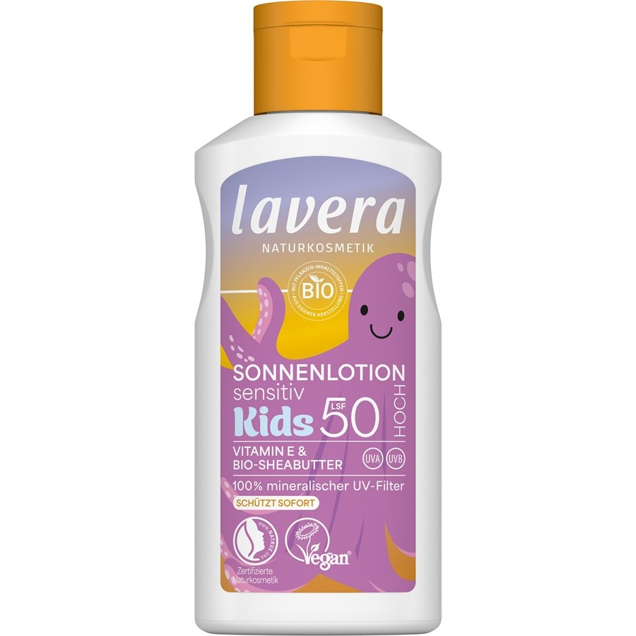 

Солнцезащитный крем sonnenlotion sensitiv kids lsf 50 Lavera, объем 100 мл