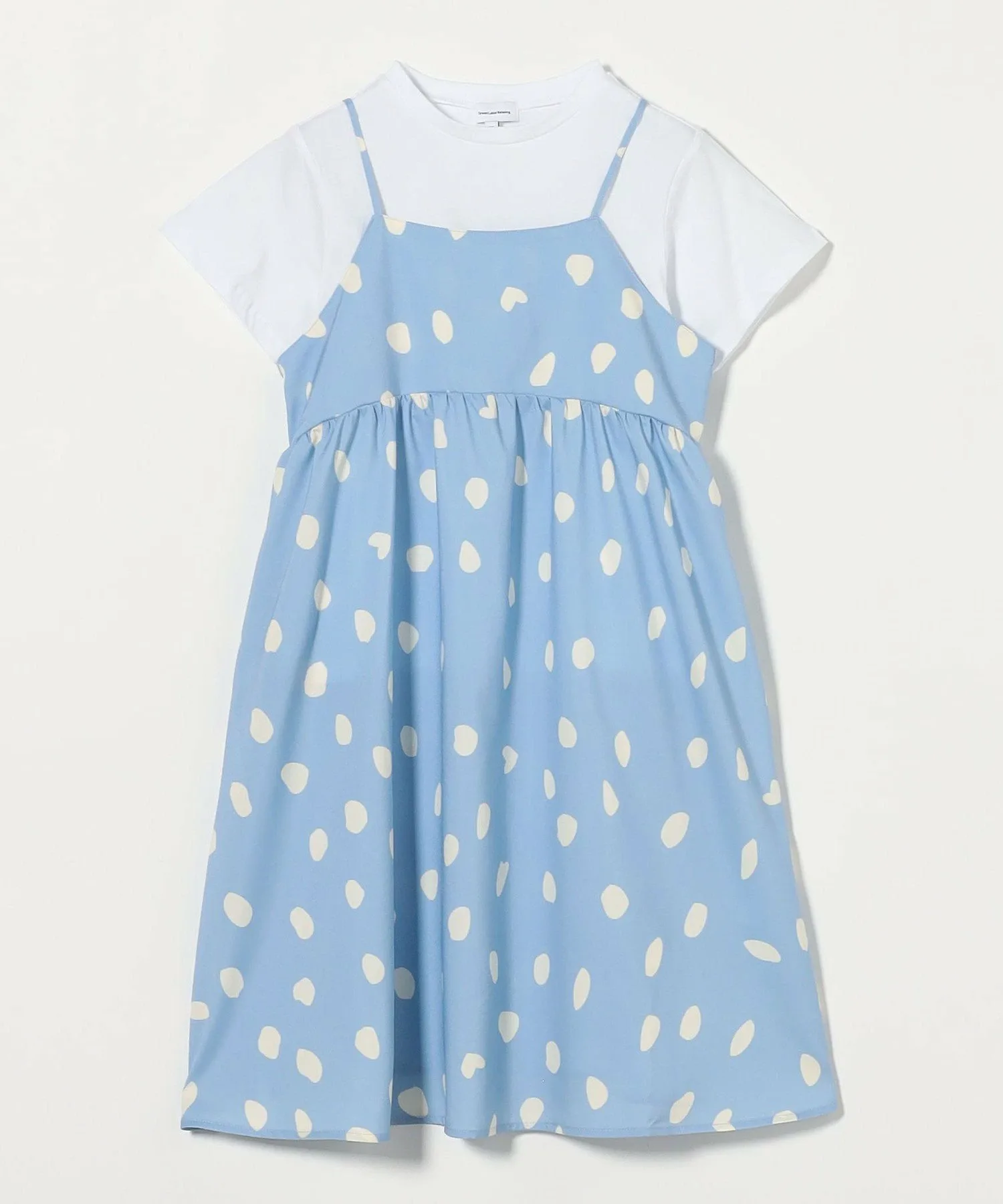Комплект из футболки и платья-комбинации / Детский 100-130 см United Arrows Green Label Relaxing, LT.BLUE