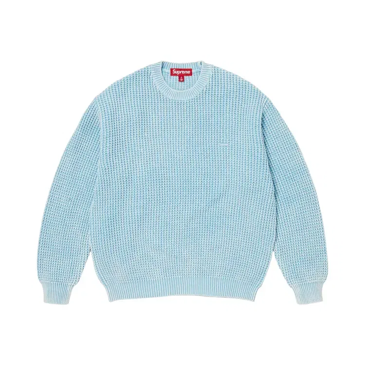 Свитер Supreme Washed Small Box Waffle, синий