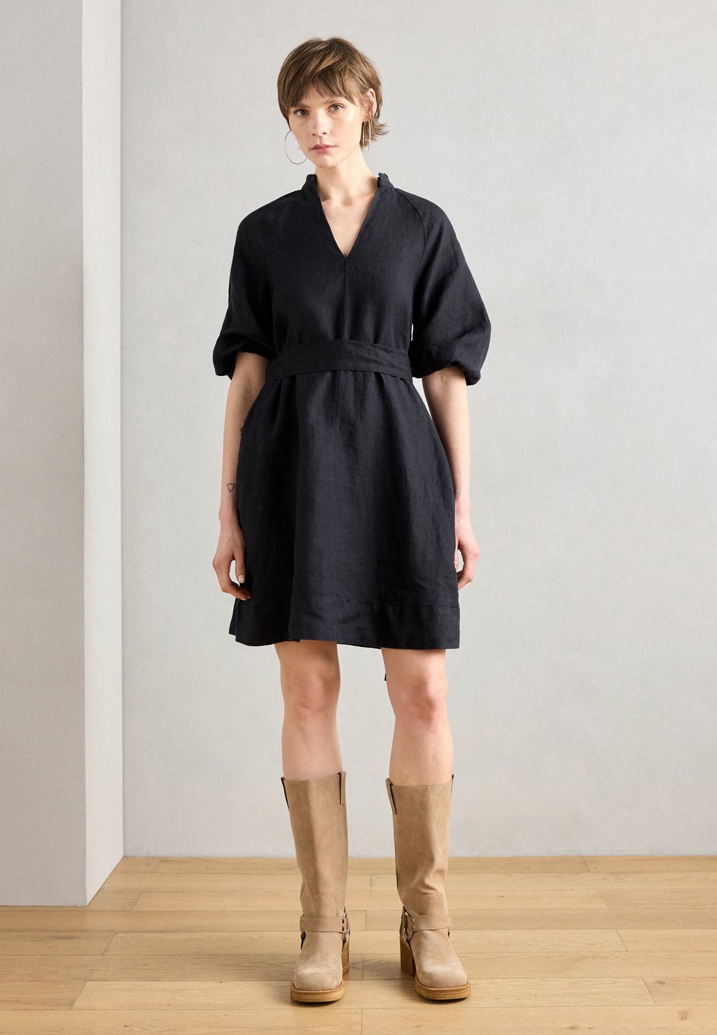 

Повседневное платье STYLE RAGLAN SLEEVES BELTED AT WAIST Marc O'Polo, Black