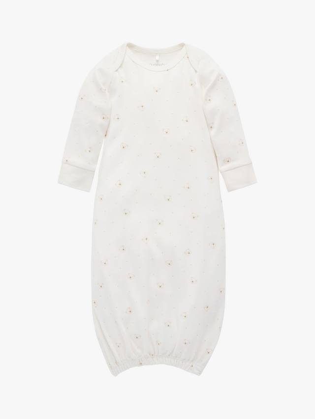 

Детский хлопковый комбинезон с длинными рукавами Purebaby, Vanilla Bear