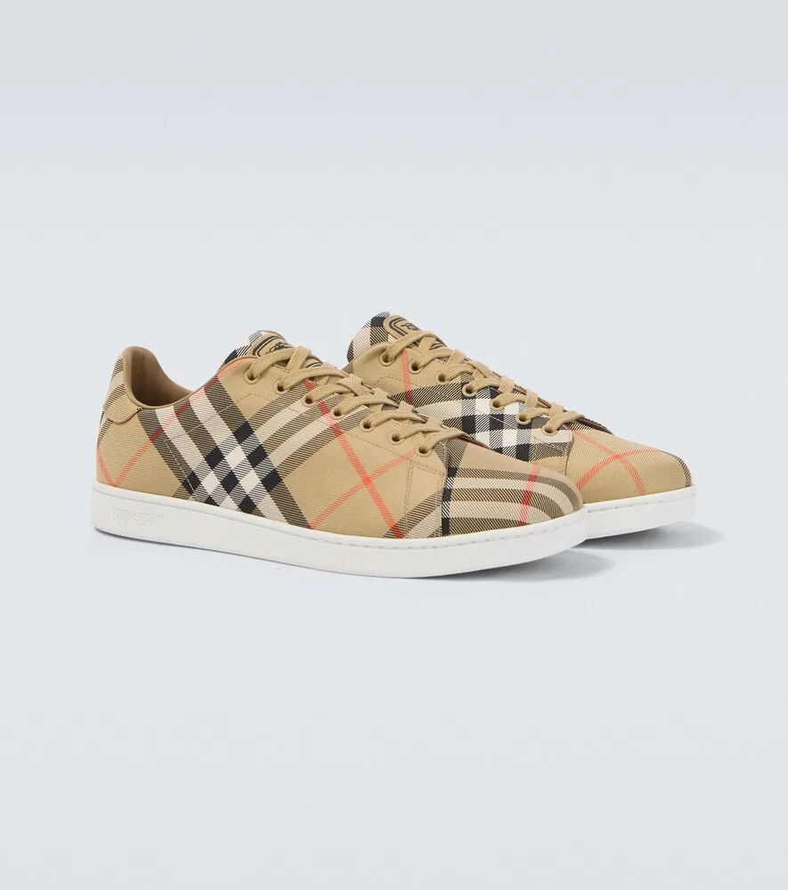 Комплект кроссовок Burberry в клетку, бежевый
