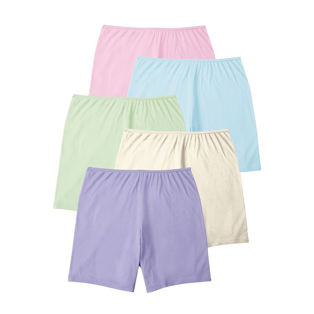 

Женские хлопковые боксеры больших размеров Comfort Choice, 5 шт., цвет Pastel