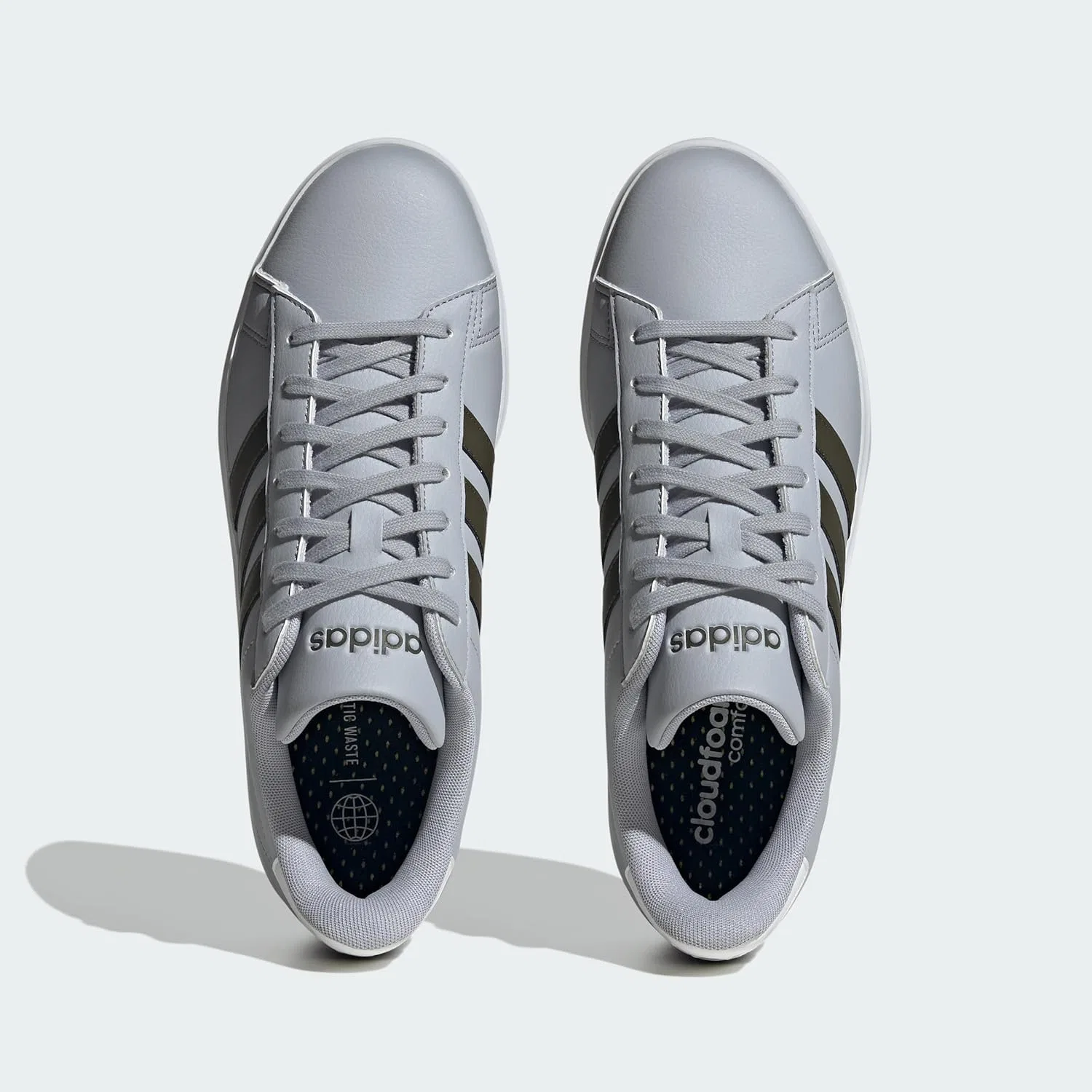 Кроссовки Grand Court 2.0, adidas, Halo Silver/Shadow Olive/White — фото 4