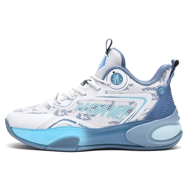 

Kuding Скользостойкие и износостойкие баскетбольные кроссовки с низким верхом унисекс белый светло-голубой, цвет White Light Blue