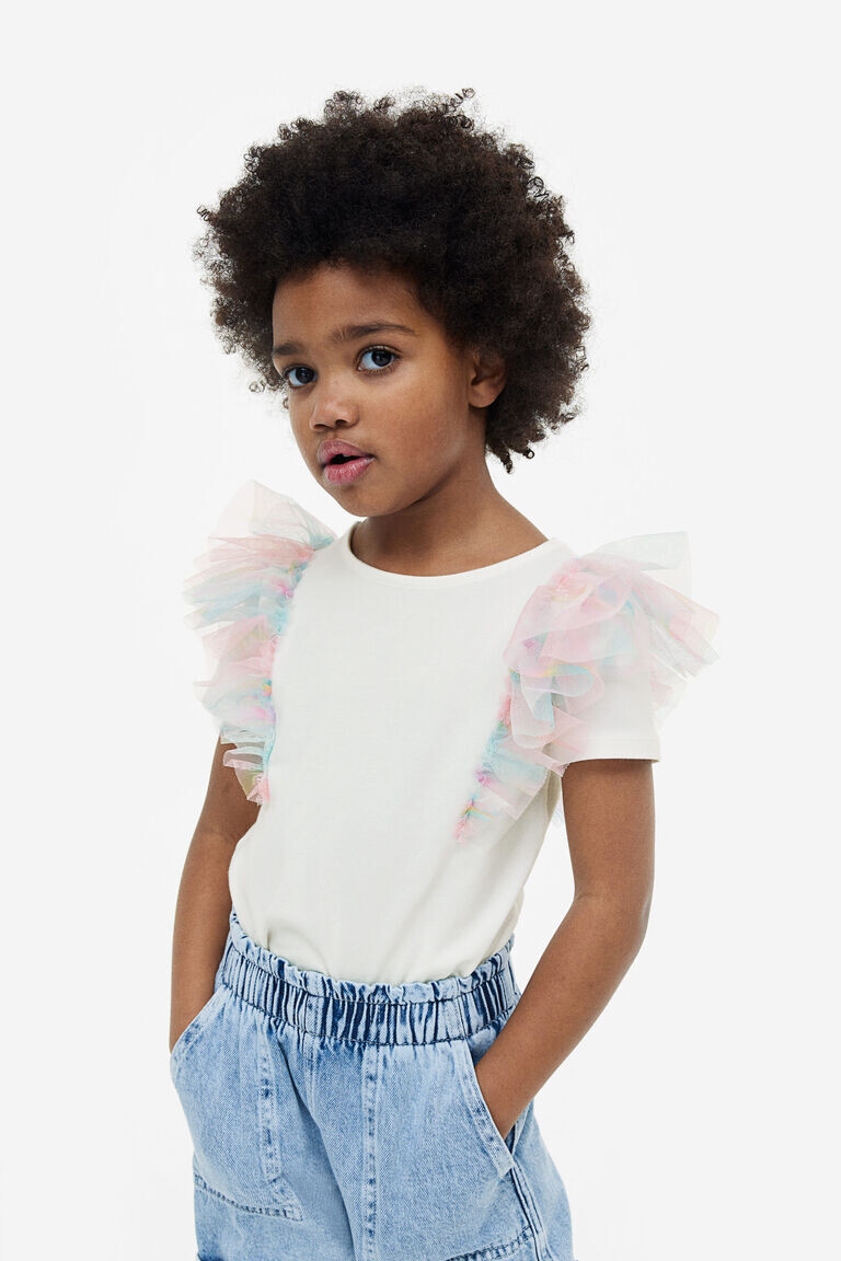 

Топ с воланами H&M, белый