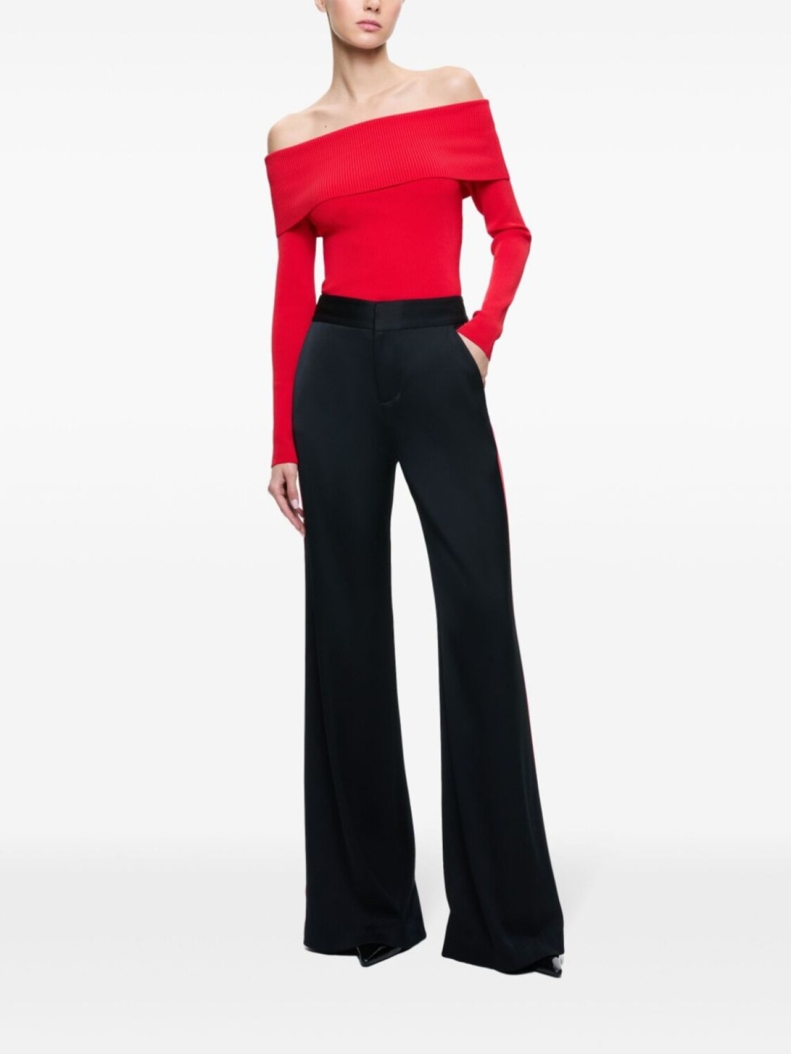 

Alice + olivia брюки с высокой посадкой Dylan, черный