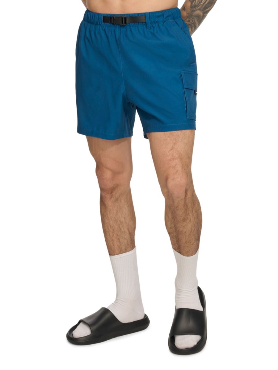 

Плавки-шорты со стандартной посадкой и пряжкой на талии DKNY, цвет Poseidon