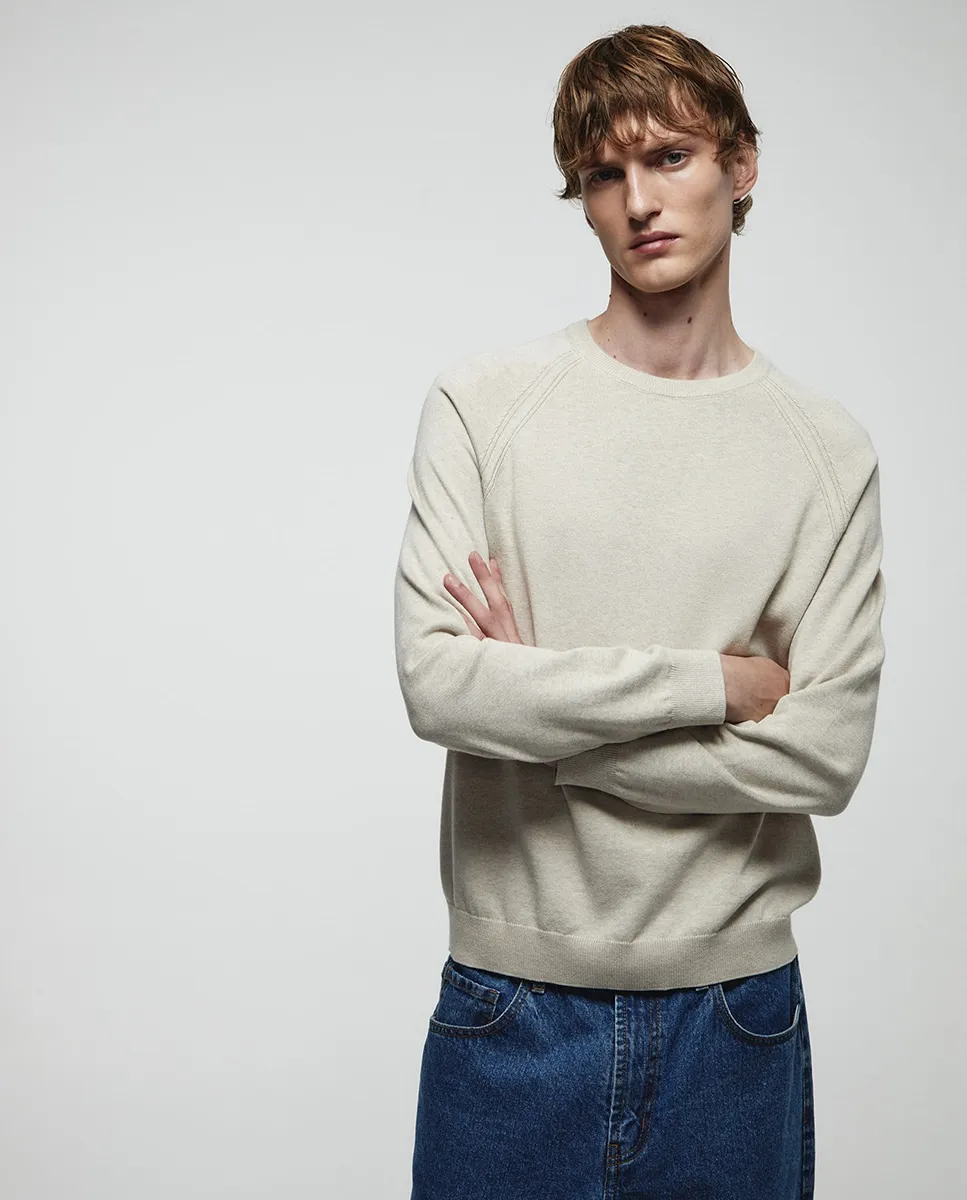 

Джемпер с круглым вырезом Sfera, светло-бежевый