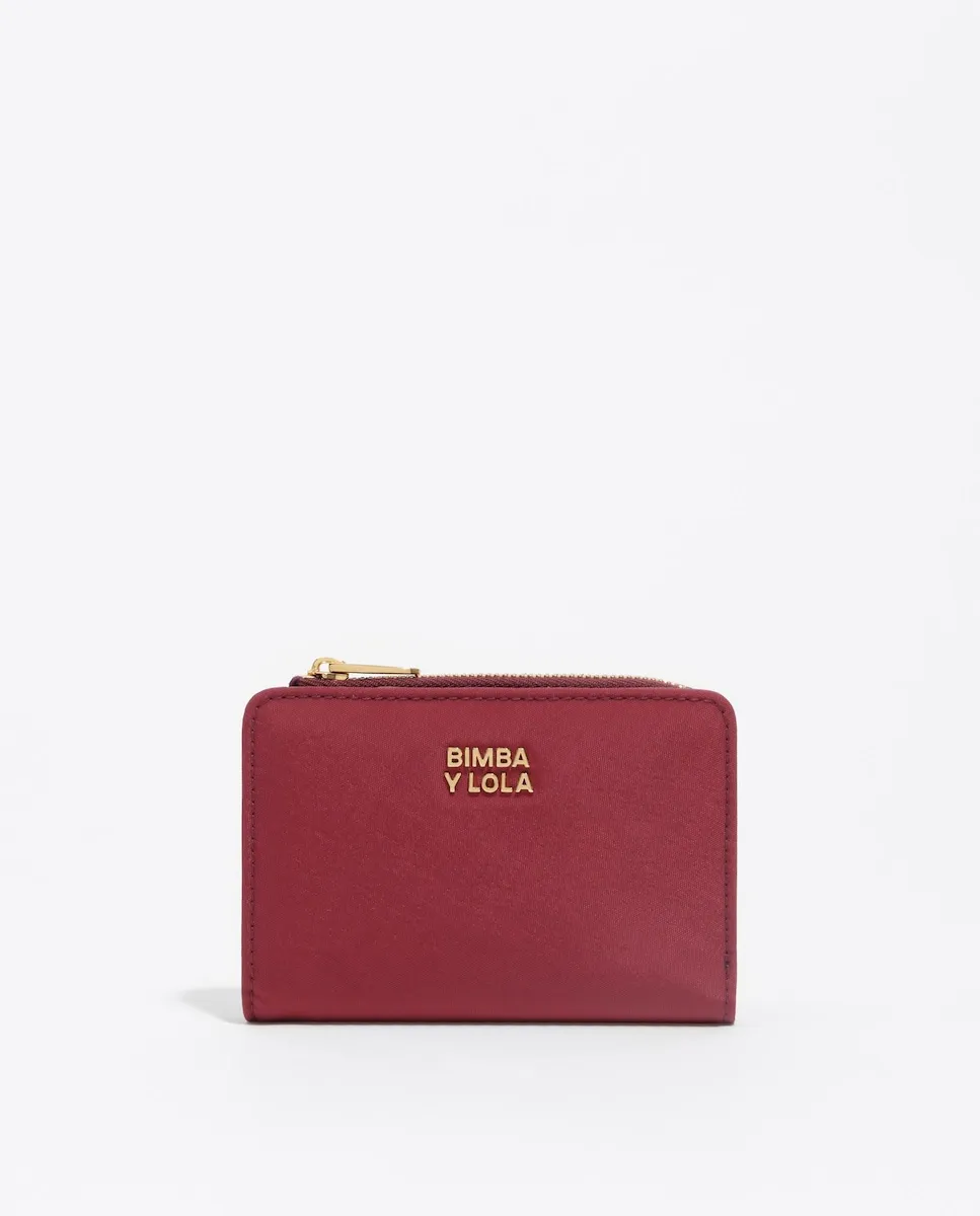 

Компактный женский кошелек из нейлона Bimba y Lola, бордовый
