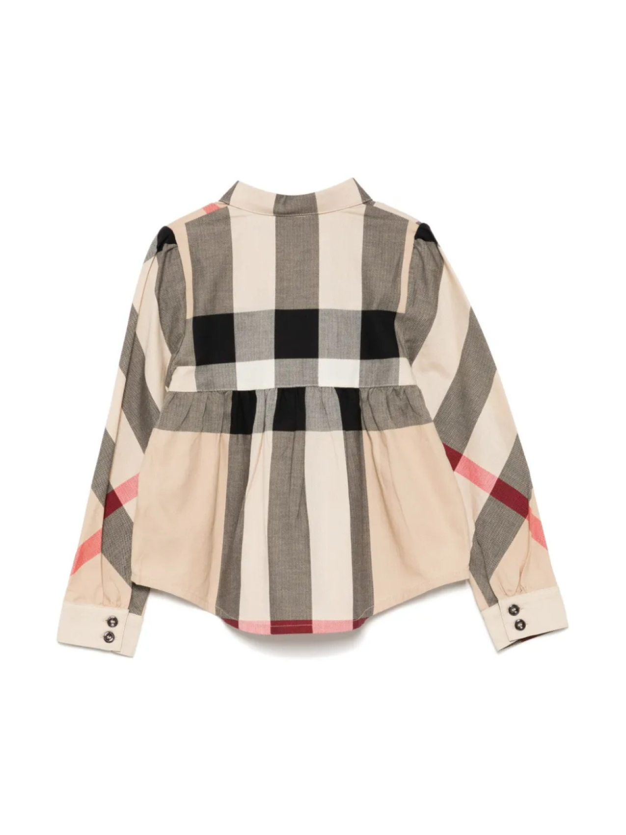 Burberry Kids клетчатое платье, коричневый — фото 2