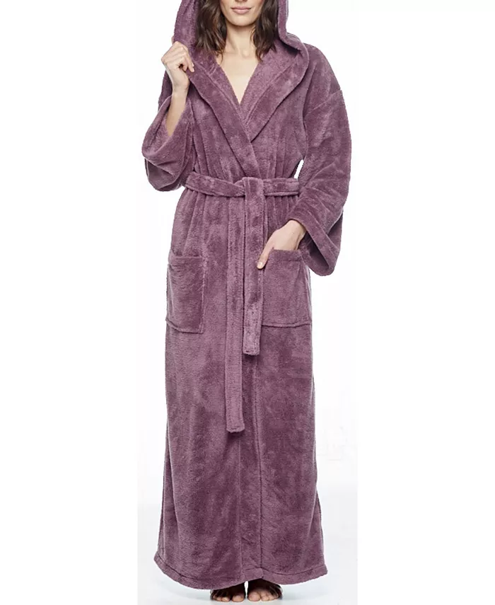 

Женский утепленный халат с капюшоном до щиколотки Premium Fleece ARUS, красный