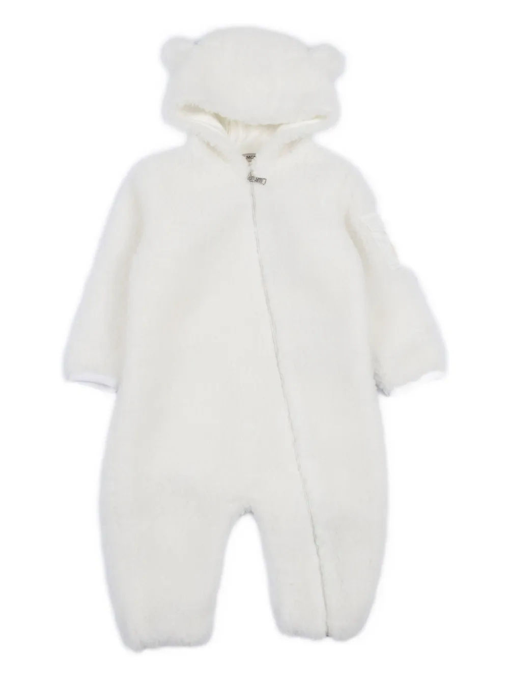 

Комбинезон с капюшоном и медвежьими ушками Moncler Enfant, белый