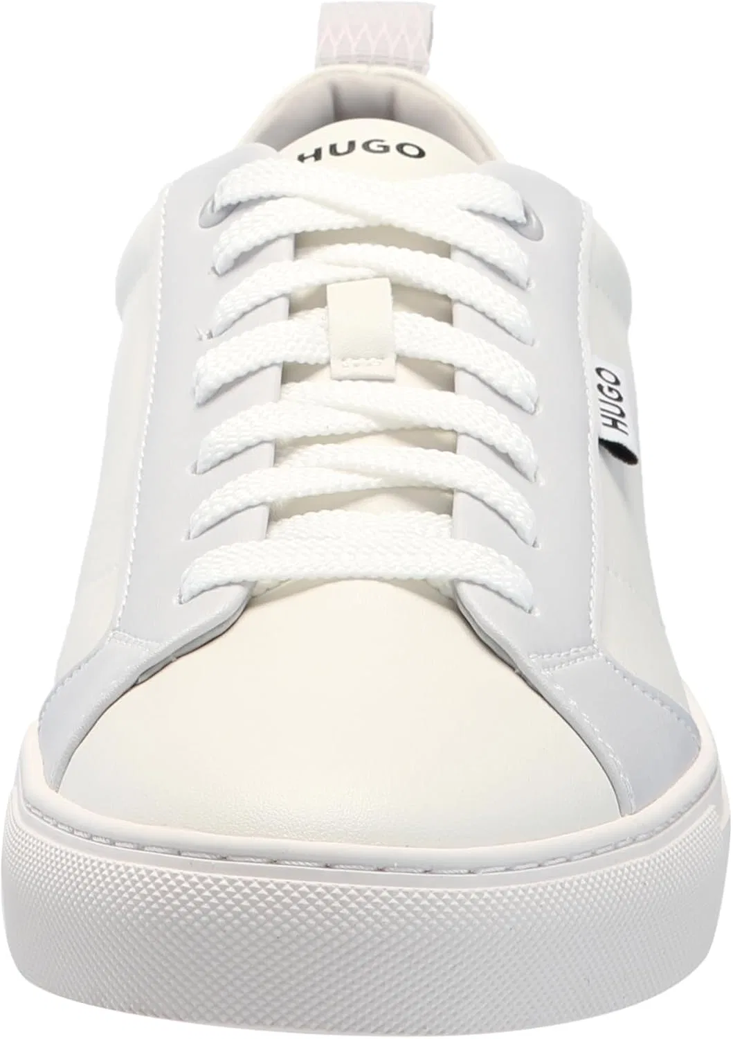 Мужские низкие кроссовки HUGO Essential из двухцветной замши, Pearl Grey White — фото 2